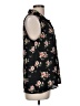Sweet Rain 100% Polyester Floral Black Sleeveless Blouse Size M - photo 4