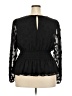 Torrid 100% Polyester Black Long Sleeve Blouse Size 2X Plus (2) - photo 2