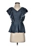 Trina Turk Blue Short Sleeve Top Size P (estimated, petite) - photo 1