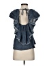 Trina Turk Blue Short Sleeve Top Size P (estimated, petite) - photo 2