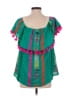 Judith March 100% Cotton Green Sleeveless Blouse Size S - photo 2