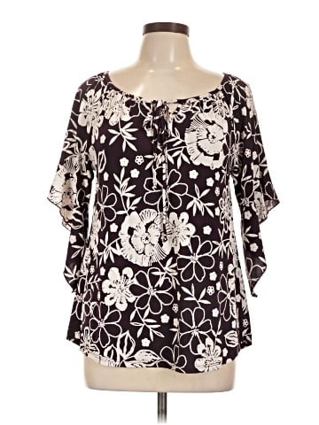 Espresso 3/4 Sleeve Blouse (view 1)