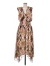Ramy Brook 100% Polyester Print Brown Cocktail Dress Size M - photo 1