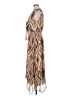 Ramy Brook 100% Polyester Print Brown Cocktail Dress Size M - photo 5
