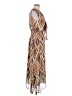 Ramy Brook 100% Polyester Print Brown Cocktail Dress Size M - photo 4