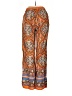E by Eloise 100% Cotton Print Orange Casual Pants Size S - photo 2