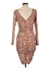 Notations 100% Polyester Brown Pink Cocktail Dress Size L - photo 2