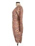 Notations 100% Polyester Brown Pink Cocktail Dress Size L - photo 5