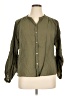 Ann Taylor LOFT Green Long Sleeve Blouse Size XL - photo 1