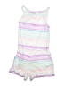 OshKosh B'gosh Stripes White Purple Dress Size 8 - photo 2