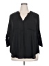 Torrid 100% Polyester Black 3/4 Sleeve Blouse Size 2X Plus (2) - photo 1