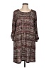 Apt. 9 Tweed Burgundy Brown Casual Dress Size L - photo 1