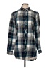 Ruff Hewn 100% Cotton Plaid Blue Long Sleeve Button-Down Shirt Size S - photo 1