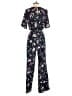 Row A Floral Black Jumpsuit Size S - photo 2