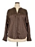 Sanctuary 100% Polyester Print Brown Long Sleeve Blouse Size XXL - photo 1