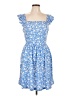 Assorted Brands Floral Blue Casual Dress Size L - photo 1