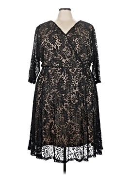 sachin and babi light blue dress 60s Vintage Lane Bryant Navy Blue Ruffle Ribbon Shift Dress- 1X/2X