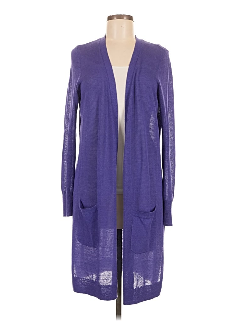Pre-owned Halogen Cardigan Sweater In Purple
