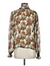 Topshop 100% Polyester Floral Ivory Long Sleeve Blouse Size 4 - photo 1