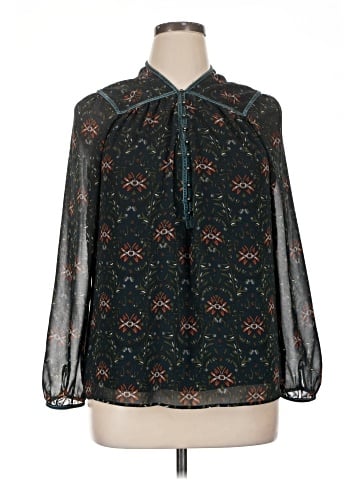 Pale Sky Long Sleeve Blouse (view 1)