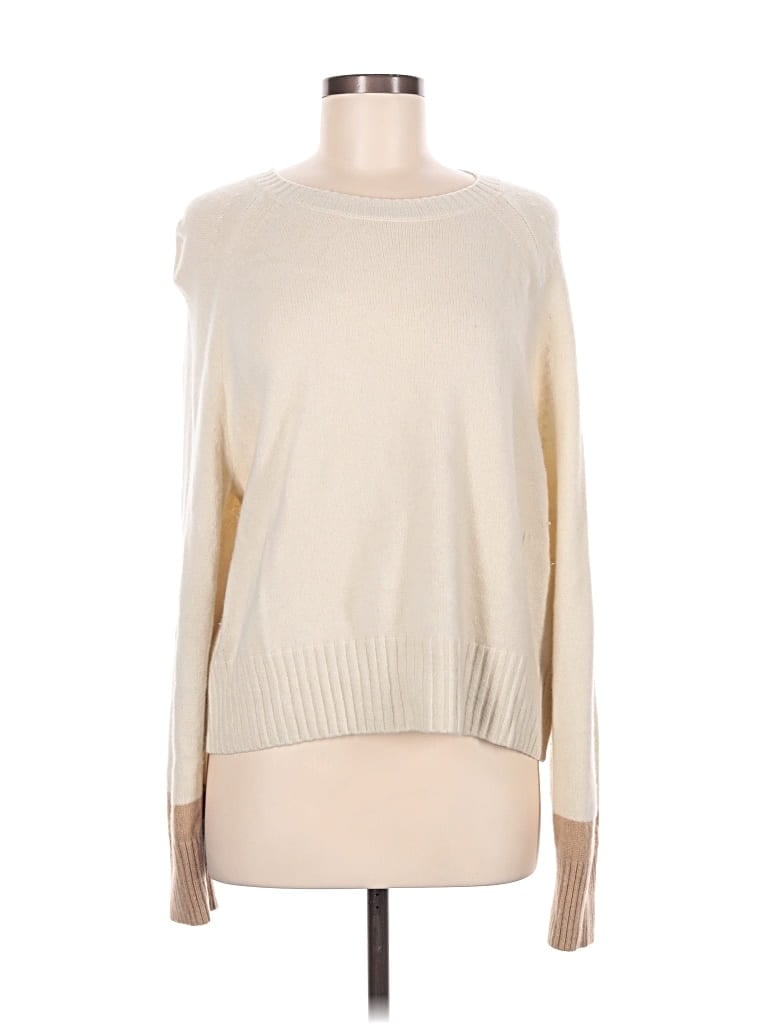 Pre-owned Everlane Cashmere Pullover Sweater In Ivory