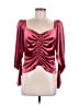Express Burgundy 3/4 Sleeve Blouse Size M - photo 1