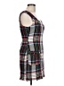 Zara TRF Plaid Multi Color Black Casual Dress Size L - photo 4