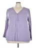 Torrid Purple 3/4 Sleeve Blouse Size 2X Plus (2) - photo 1