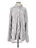 Free People Stripes Gray Long Sleeve Blouse Size S - photo 1