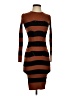 Timing Stripes Brown Casual Dress Size S - photo 1