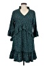 Unbranded 100% Polyester Polka Dots Teal Casual Dress Size M - photo 1