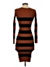 Timing Stripes Brown Casual Dress Size S - photo 2