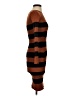 Timing Stripes Brown Casual Dress Size S - photo 4