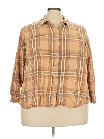 Lane Bryant 3/4 Sleeve Button-Down Shirt (view 1)
