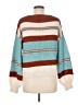 Shein 100% Acrylic Color Block Teal Pullover Sweater Size 6 - photo 2