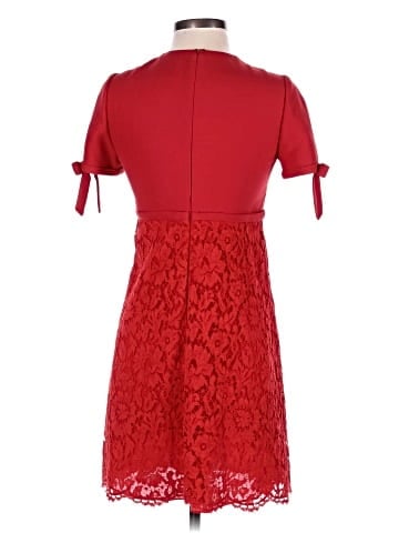 Valentino Crepe and Corded Lace Mini Dress (view 2)