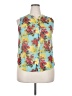 Collective Concepts 100% Polyester Floral Teal Sleeveless Blouse Size XXL - photo 1