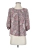 Papermoon 100% Polyester Paisley Gray Pink 3/4 Sleeve Blouse Size XS - photo 1