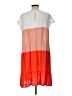 Shein Color Block Orange Casual Dress Size L - photo 2