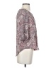 Papermoon 100% Polyester Paisley Gray Pink 3/4 Sleeve Blouse Size XS - photo 4