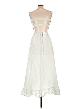 strapless open back dress Plus Size Metallic Mini Dress in Silver-Swatch main image 1
