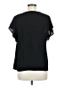 Halogen 100% Polyester Black Short Sleeve Blouse Size M (petite) - photo 2