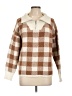 Maurices Plaid Brown Pullover Sweater Size L - photo 1