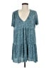 Pull&Bear Floral Teal Casual Dress Size M - photo 1