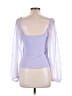 Hem & Thread Purple 3/4 Sleeve Blouse Size L - photo 2