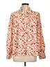 Fate 100% Polyester Floral Ivory Long Sleeve Blouse Size L - photo 1