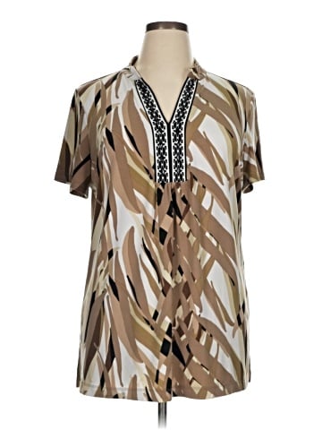 Dana Buchman Short Sleeve Blouse (view 1)