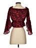 Express 100% Polyester Red 3/4 Sleeve Blouse Size XS - photo 2