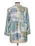 J.Jill 100% Rayon Blue 3/4 Sleeve Blouse Size L (petite) - photo 2