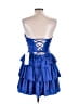 Unbranded 100% Polyester Blue Cocktail Dress Size 8 - photo 2